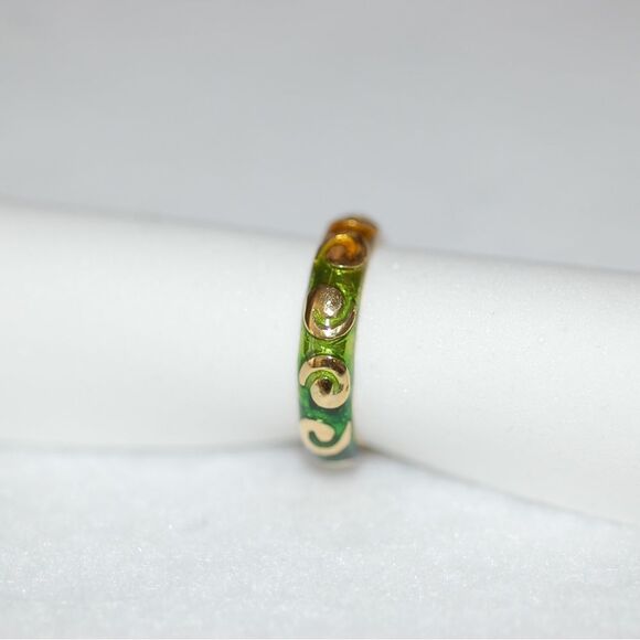 Authentic Hidalgo 18k multi color enamel bands - Picture 1 of 3